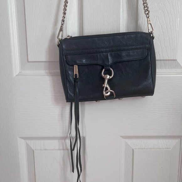 Rebecca Minkoff Mini M.A.C. Leather Crossbody Bag in Black - Picture 3 of 4